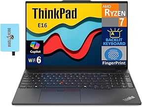 ThinkPad E16 Gen 2 Business Laptop 16.0" IPS WUXGA Display (AMD Ryzen 7 7735U, 32GB DDR5, 512GB PCIe SSD, Copilot, Backlit KB, Fingerprint, Thunderbolt 4, Win 11 Home) w/DKZ USB Port Expander