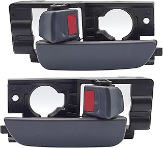2Pcs Interior Door Handles for Hyundai Accent 2006 2007 2008 2009 2010 2011, Front Left Driver & Right Passenger Side Replaces# 826101E000, 826201E000, Textured Gray
