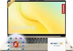 Lenovo IdeaPad 15.6 inch Laptop Computer with Microsoft 365 Home and Business • 12GB RAM • 256GB PCIe SSD • Intel Core • Wi-Fi 6 • 1TB Cloud Storage • Windows 11 • WOWPC Recovery USB (Renewed)