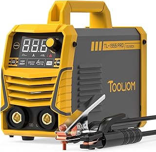 TOOLIOM 195A Stick Welder 110/220V Dual Voltage Lift TIG Welder LCD Display IGBT Inverter with Hot Start Arc Force VRD Welding Machine fits 5/32in. (4mm) Welding Rods