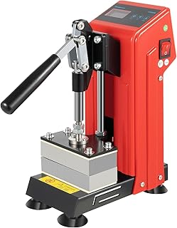 Manual Heat Press Machine, 0-400℉ 900W 110V Hot Press Stamping Machine Mini Heat Press Machine with 2.36 x 4.72 Inch Dual Heat Plates and LCD for Printing Heat Transfer Equipment