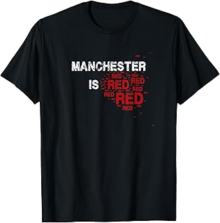 Manchester Is Red Funny United Football Supporter T-Shirt