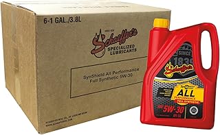Schaeffer Manufacturing Co. 6530-006 SynShield All Performance Full Synthetic Gasoline Engine Oil 5W-30 For New and High Mileage Engines, 1-gallon bottle (case of 6)
