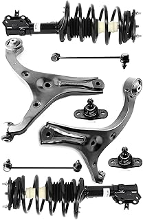 SCITOO - (8pcs) Front Complete Strut Assembly Control Arm Front Lower Ball Joints Stabilizer Bar Link fit for Hyundai for Accent 2006-2011,for Kia Rio 2006-2011,for Kia Rio5 2006-2011