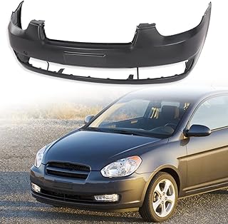 PIT66 Primed Front Bumper Cover Replacement Compatible With Hyundai Accent Sedan Hatchback 2006 2007 2008 2009 2010 2011(NOT FIT '06 Hatchback) HY1000163