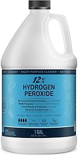 MAXTITE 12% Hydrogen Peroxide Solution - 1 Gallon Natural Cleaning Solution for Kitchen, Bath, Laundry, and Home - HDPE Jug with Child-Safe Cap Made in USA