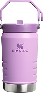 IceFlow 2.0 Flip Straw Jug with Handle 40 oz | Twist On Lid and Flip Up Straw | Leakproof for Travel and Sports | Insulated Stainless Steel |BPA-Free | Lilac