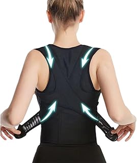 Men Women Full Back Brace Belt, Reshape Your Body Orthopedic Vest Therapy Corset Scoliosis Posture Corrector(Large)