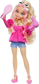 Dream Besties Playset, Malibu” Posable Fashion Doll with Wavy Blonde Hair, 11 Makeup & Hair-Themed Accessories