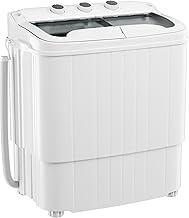 Portable Washing Machine with Longer Hose, 16lbs Twin Tub Laundry Washer Machine with 9.6Lbs Washer and 5.4Lbs Spinner dryer, Semi-automatic Washer Combo for Dorms, Apartments, Grey
