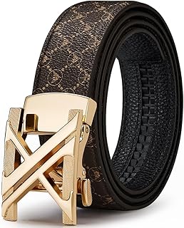 Letter X Belt for Men,Luxury Stylish Designer Ratchet Belts for Dress Casual Pants