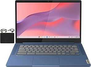 Flagship Chromebook, 14'' FHD Touchscreen Slim Thin Light Laptop Computer, 8-Core MediaTek Kompanio 520 Processor, 4GB RAM, 64GB eMMC, WiFi 6,Chrome OS, Abyss Blue