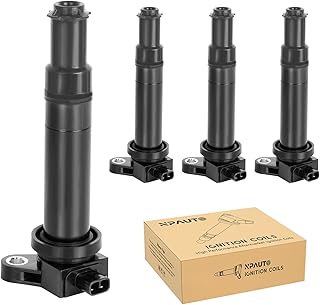 Ignition Coil Pack Replacement for L4 1.6L 1.6 Kia Rio Rio5, Hyundai Accent, Dodge Attitude 2006 2007 2008 2009 2010 2011, UF499 C1543, Set of 4