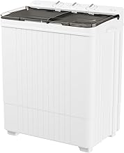 Portable Washing Machine, Twin Tub 28 Lbs Capacity Laundry, Mini Compact Washer and Spin Dryer Combo with Spin Cycle for Home, RVs, Apartment, Grey
