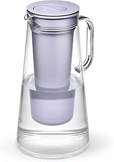 LifeStraw Home – Water Filter Pitcher, 7-Cup, Wisteria, BPA Free Designed for Everyday Protection Against Bacteria, parasites, microplastics, Lead, Mercury, PFAS, and a Variety of Chemicals