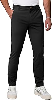 Men's Classic-Fit Casual Cotton Twill Pant Water-Repellent Stain-Resistant Stretch Chino Pants