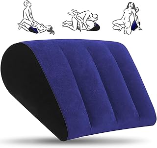 2026 Upgraded Blue Triangle Wedge Pillow Portable Sofa Pillow Body Positioners Cushion Inflatable Ramp Positioning for Deeper Position Support Pillow Men Women Couples Soft Sweater R5H9