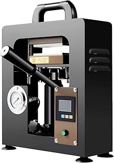 10 Ton Hydraulic Heat Press Machine, 900W Press Manual High Pressure Jack Heat Press 2.4 X 4.7in Dual Heat Plates & LCD Display Time Temp Controller Stamping Machine for Printing Heat Transfer