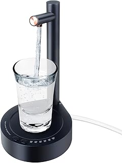 Desktop Water Bottle Dispenser, Keweis Portable Electric Water Bottle Pump Countertop for 5 Gallon & Universal Bottles, USB Charging Automatic Water Jug Dispenser for Bedside, Home, Office, Outdoor