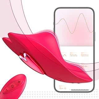 Remote Control Vibrator Couples Sex Toys, App Cellphone Wearable Couple Vibrator with Remote, Vibrating Panties with 10 Vibration Settings, Mini Bullet Vibrator for Women (Red)