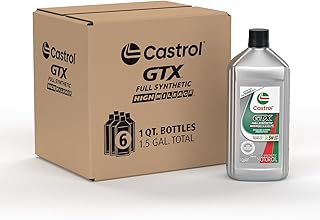 GTX Full Synthetic High Mileage 5W-20 Motor Oil, 1 Quart, Pack of 6