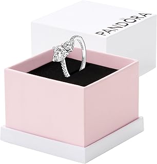 Double Heart Sparkling Ring - Sterling Silver Ring for Women - Gift for Her Sterling Silver with Clear Cubic Zirconia - With Gift Box