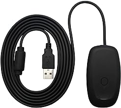 OSTENT USB Wireless Controller PC Laptop Receiver for Microsoft Xbox 360 Slim Windows Video Games Color Black