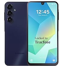 Samsung Galaxy A16 5G, 128GB, 50MP Triple Camera, Android Smartphone, 6.5" FHD+ Super AMOLED 90Hz Display, Long-Lasting Battery - Locked to Tracfone - Awesome Black