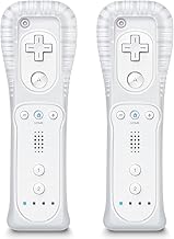 ADHLEK Wii Controller 2 Pack,Wii Remote Controller for Nintendo Wii with Silicone Case and Wrist Strap,White