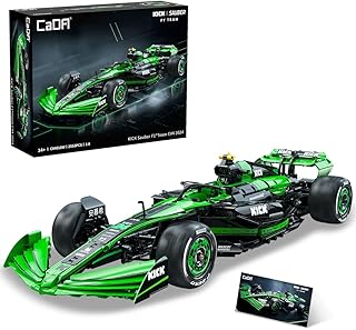 C64010W Kick Sauber F1 Team C44 Racing Building Set,MOC 1:8 F1 Building Block Car,Formula 1 Championship Super Car Model for Adults (2553pcs)