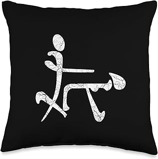 Ancient Chinese Kama Sutra – Pinyin Symbol Inspired Design Throw Pillow