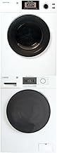 Equator Value Compact Washer Dryer Set 110V – 24" Width 1.6 cu.ft Washer + 3 cu.ft Vented Dryer, Stackable or Side-by-Side, RV/Apartment Laundry, Pet Cycle