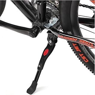 BlueSunshine 24 to 26 Inch Bicycle Kickstand with Bike Chainstay Protector - Aluminum Alloy Stand for Mountain, MTB and Road Bikes - Easy Installation, Adjustable Length 300mm-340mm