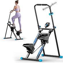 ZCMHAXJ Foldable Stair Stepper for Home, Adjustable Stair Climber with 4 Heights & 3 Angles, Compact Folding Vertical Stair Master for Exercise at Home for Full-Body Workout