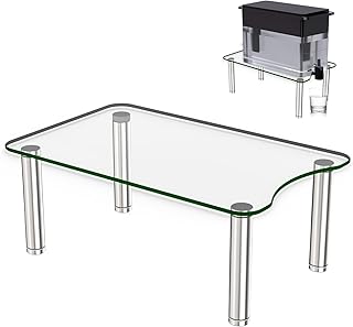 MAYJOY Water Dispenser Stand, Clear Tempered Glass Water Filter Stand for Countertop, Compatible With Brita Water Pitcher & Zerowater Pitcher, Perfect for Iced Beverage Dispenser in Kitchen