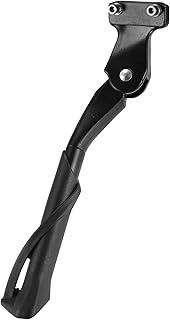 X AUTOHAUX Fit 20-22 Inch Bicycles Adjustable Bicycle Stand with Central 2 Holes Non-Slip Side Stand Kickstand Bicycle for Mountain Bike E-Bike Enter-to-Center Distance 40mm