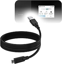 BoxWave Cable Compatible with Inseego MiFi X Pro 5G - DirectSync - USB 3.0 A to USB 3.1 Type C, USB C Charge and Sync Cable - 6ft - Black