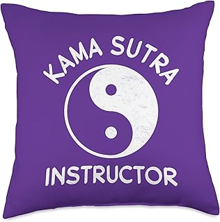 Kama Sutra Instructor Make love Not War Yin Yang Chi Energy Throw Pillow
