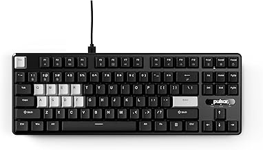 Pulsar PCMK 2 HE TKL Hall Effect Magnetic Gaming Keyboard, Rapid Trigger, Adjustable Actuation Magnetic Switch, 8k Polling, Ultra-Low Latency, RGB Lighting, Hot-Swap, Double Shot PBT Keycaps (Black)