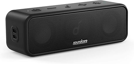 Anker 3 Portable Bluetooth Speaker - Wireless, IPX7 Waterproof, 24H Playtime, Pure Titanium Diaphragm Drivers, PartyCast, BassUp, Custom EQ App - for Home, Shower, Outdoor, and Beach
