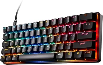 SteelSeries Apex Pro Mini Gen 3 OmniPoint 3.0 HyperMagnetic Switches — Adjustable Actuation — Rapid Trigger — Rapid Tap/SOCD — RGB — PBT Keycaps — USB-C (Renewed)