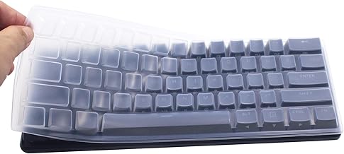 Silicone Keyboard Skin Compatible for Corsair K65 RGB Mini 60% Mechanical Gaming Keyboard, Corsair K70 PRO Mini Wireless RGB 60% Gaming Keyboard, Razer Huntsman Mini 60% Gaming Keyboard - Clear