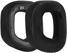 Replacement Earpads for Corsair HS80 RGB Wireless Headphones, Velour Ear Cushions Compatible with HS80 RGB Ear Pads/Corsair HS80 RGB USB Wired /HS80 Max (Black Velour)