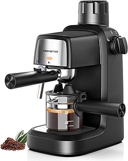 3.5Bar Espresso Machine with Milk Frother, 800W Compact Expresso Coffee Machines with Preheating Function, 4 Cup Espresso Maker for Latte or Cappuccino Upgraded Version