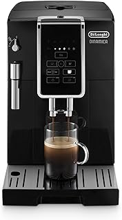 Dinamica Espresso Machine, Black - Automatic Bean-to-Cup Brewing, Built-In Steel Burr Grinder & Manual Frother - One-Touch Hot & Iced Coffee - Easy Cleanup