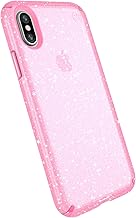 Products Compatible Phone Case for Apple iPhone XS/iPhone X, PRESIDIO CLEAR + GLITTER Case, Bella Pink with Gold Glitter/Bella Pink