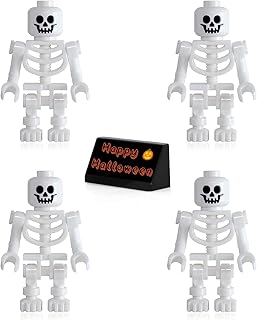 Pirates of The Caribbean Minifigure - Skeletons (4 Pack) with Halloween Stand