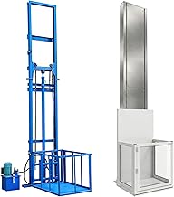 2200lbs Load Electric Hydraulic Lift Platform Table with 3 Remotes, Customizable C-Channel Steel Wall Mounted Freight Elevator for Home, Warehouse and Factory, Heavy Duty Rail Hoist Cargo Lift