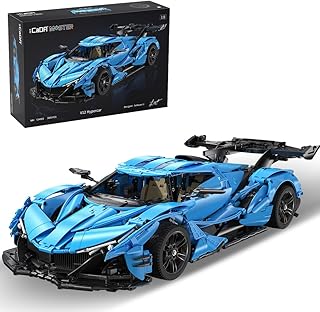 Master Apollo IE C64003W Super Car Building Kit,3865/pcs MOC Building Blocks for Adults and Teens,1:8 Model Sports Car Sets, V12 Hypercar Technology Bricks
