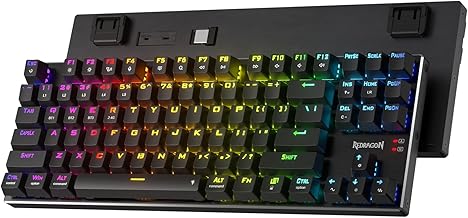 K660RGB-PRO (K556 TKL) Wireless Gaming Keyboard, 80% 87 Keys BT/2.4Ghz Tri-Mode Aluminum Mechanical Keyboard w/Mac Function Keys, Hot-Swap Sockets & Noise Absorbing Form, Red Switch